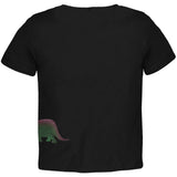 Triceratops Dinosaur Distressed Black Toddler T-Shirt