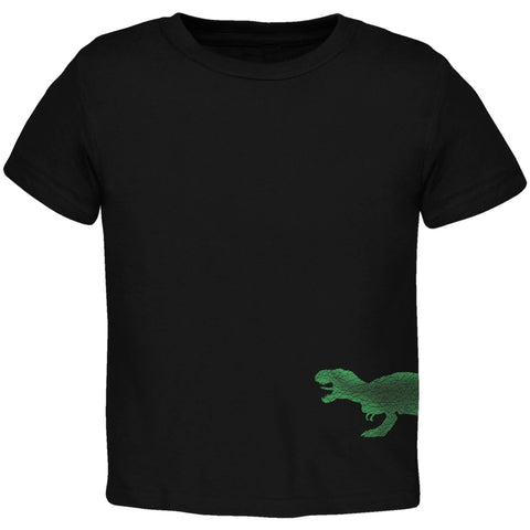 Jurassic - Tyrannosaurus Rex Dinosaur Distressed Black Toddler T-Shirt