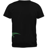 Jurassic - Tyrannosaurus Rex Dinosaur Distressed Black Adult T-Shirt