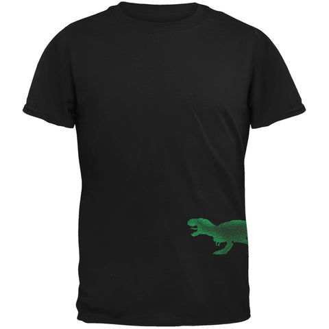 Jurassic - Tyrannosaurus Rex Dinosaur Distressed Black Adult T-Shirt