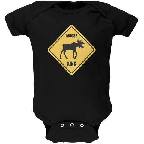 Moose XING Black Soft Baby One Piece