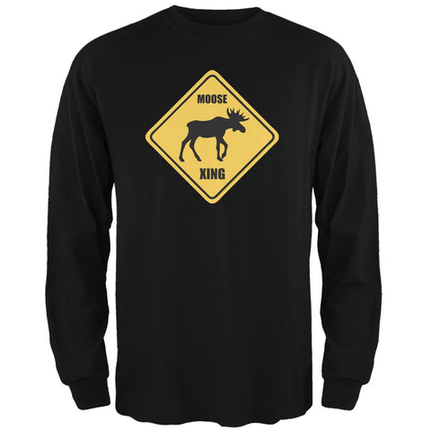 Moose XING Black Adult Long Sleeve T-Shirt