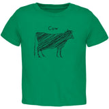 Cow Scribble Drawing Orange Toddler T-Shirt