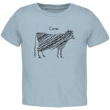 Cow Scribble Drawing Orange Toddler T-Shirt