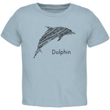 Dolphin Scribble Drawing Orange Toddler T-Shirt
