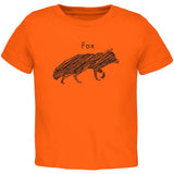Fox Scribble Drawing Orange Toddler T-Shirt