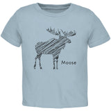 Moose Scribble Drawing Orange Toddler T-Shirt