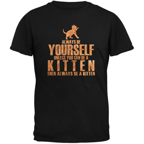 Be Yourself Kitten Black Youth T-Shirt