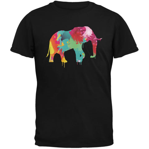 Splatter Elephant Black Youth T-Shirt