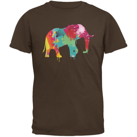 Splatter Elephant Brown Youth T-Shirt