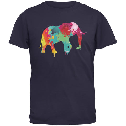 Splatter Elephant Navy Youth T-Shirt