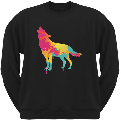 Splatter Wolf Black Adult Sweatshirt