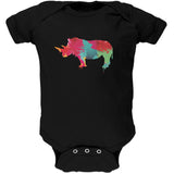 Splatter Rhino Black Soft Baby One Piece