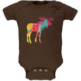 Splatter Moose Black Soft Baby One Piece