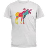 Splatter Moose Navy Adult T-Shirt