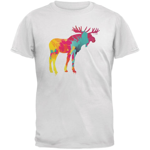 Splatter Moose White Youth T-Shirt
