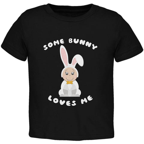 Easter - Some Bunny Loves Me Black Toddler T-Shirt