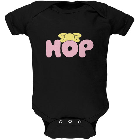 Easter - Hop Girls Bow Tie Black Soft Baby One Piece
