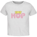 Easter - Hop Girls Bow Tie Black Toddler T-Shirt