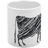 Cow Scribble Drawing White All Over Coffee Mug