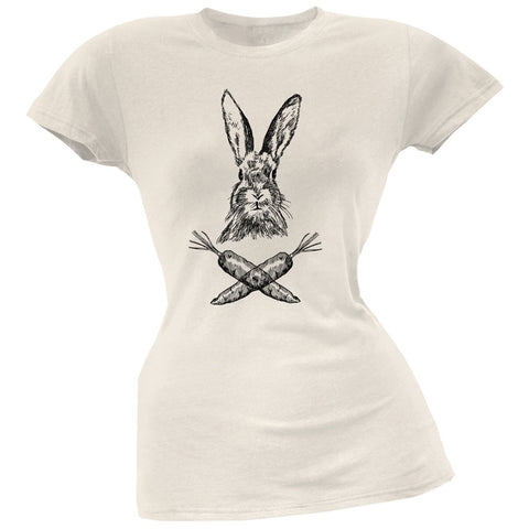 Easter - Jolly Rogers Rabbit Cream Juniors Soft T-Shirt