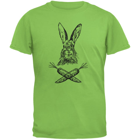 Easter - Jolly Rogers Rabbit Lime Green Adult T-Shirt