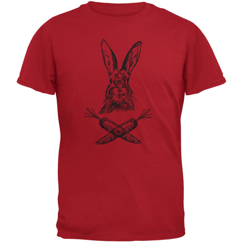 Easter - Jolly Rogers Rabbit Red Adult T-Shirt