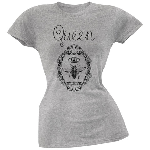 Queen Bee Heather Grey Juniors Soft T-Shirt
