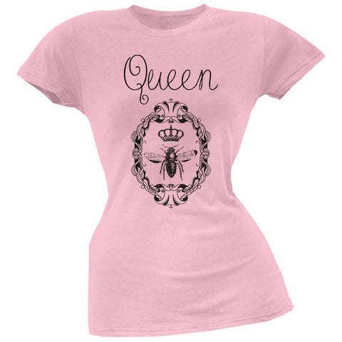 Queen Bee Pink Juniors Soft T-Shirt