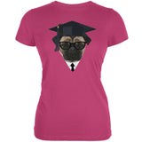 Graduation - Graduate Pug Funny Juniors Dark Grey Heather Soft T-Shirt