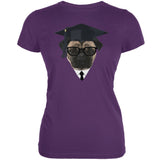 Graduation - Graduate Pug Funny Juniors Dark Grey Heather Soft T-Shirt