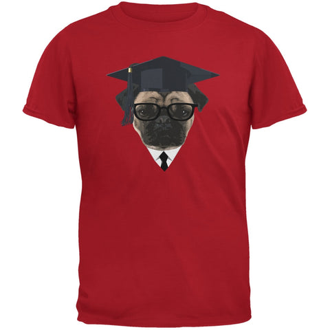 Graduation - Graduate Pug Funny Red Adult T-Shirt