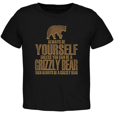 Always Be Yourself Bear Black Toddler T-Shirt