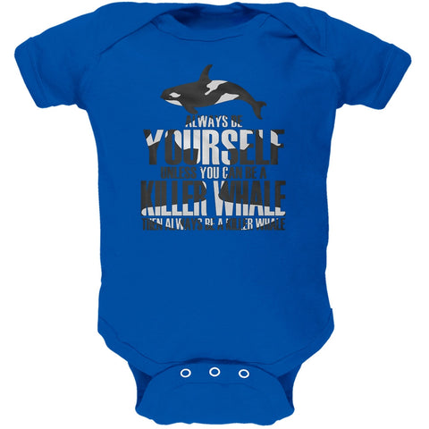 Always be Yourself Killer Whale Royal Soft Baby One Piece