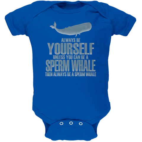 Always Be Yourself Sperm Whale Royal Soft Baby One Piece