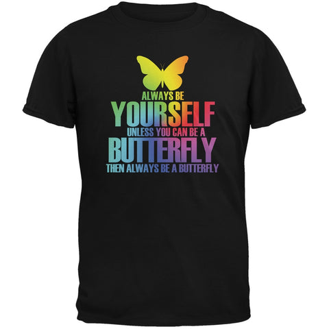Always Be Yourself Butterfly Black Youth T-Shirt