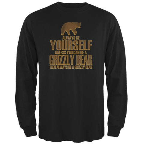 Always Be Yourself Bear Black Adult Long Sleeve T-Shirt