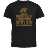 Always Be Yourself Bear Black Adult T-Shirt
