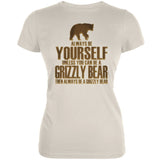Always Be Yourself Bear Black Juniors Soft T-Shirt