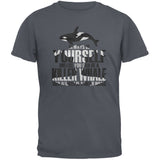 Always be Yourself Killer Whale Charcoal Grey Adult T-Shirt