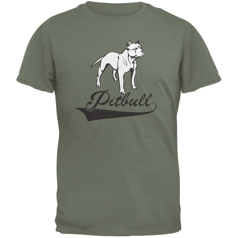 Pit Bull Military Green Adult T-Shirt