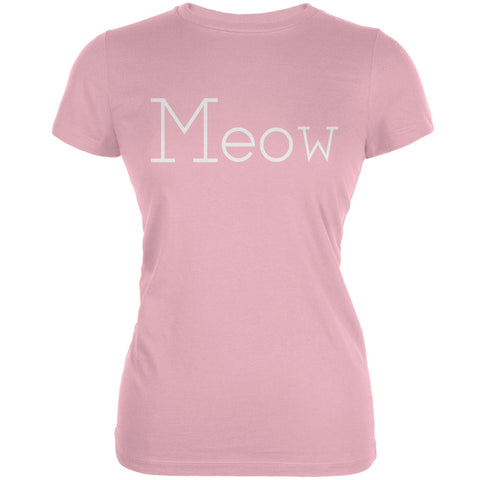 Meow Pink Juniors Soft T-Shirt