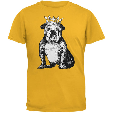 Bulldog Crown Gold Adult T-Shirt