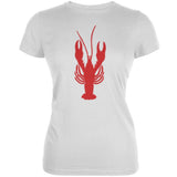 Summer - Lobster Faux Stitched Black Juniors Soft T-Shirt