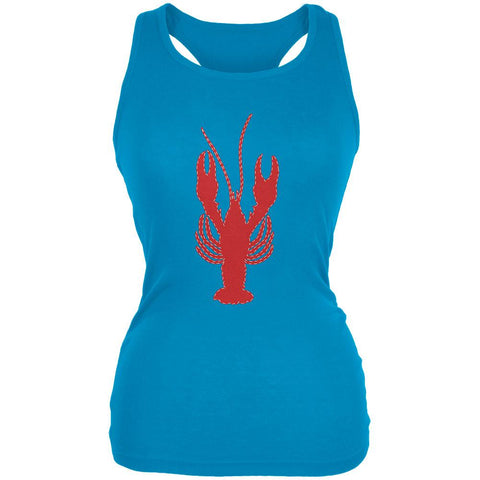 Summer - Lobster Faux Stitched Juniors Soft Tank Top