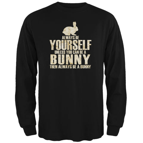 Always Be Yourself Bunny Black Adult Long Sleeve T-Shirt