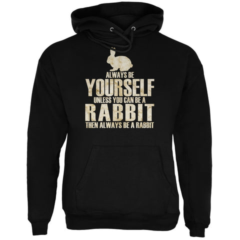 Always Be Yourself Rabbit Black Adult Hoodie