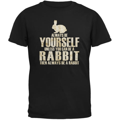 Always Be Yourself Rabbit Black Adult T-Shirt