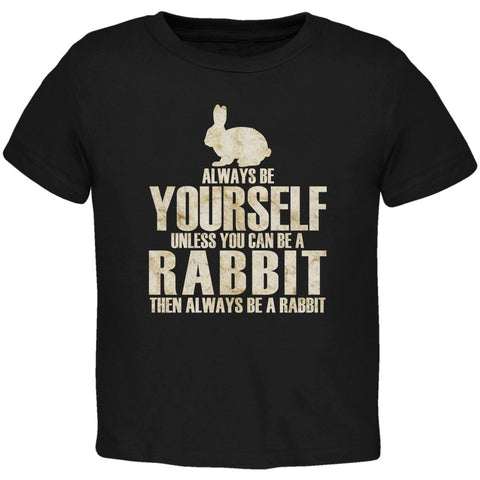 Always Be Yourself Rabbit Black Toddler T-Shirt