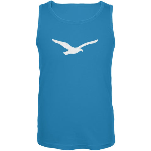 Seagull Faux Stitched Turquoise Adult Tank Top